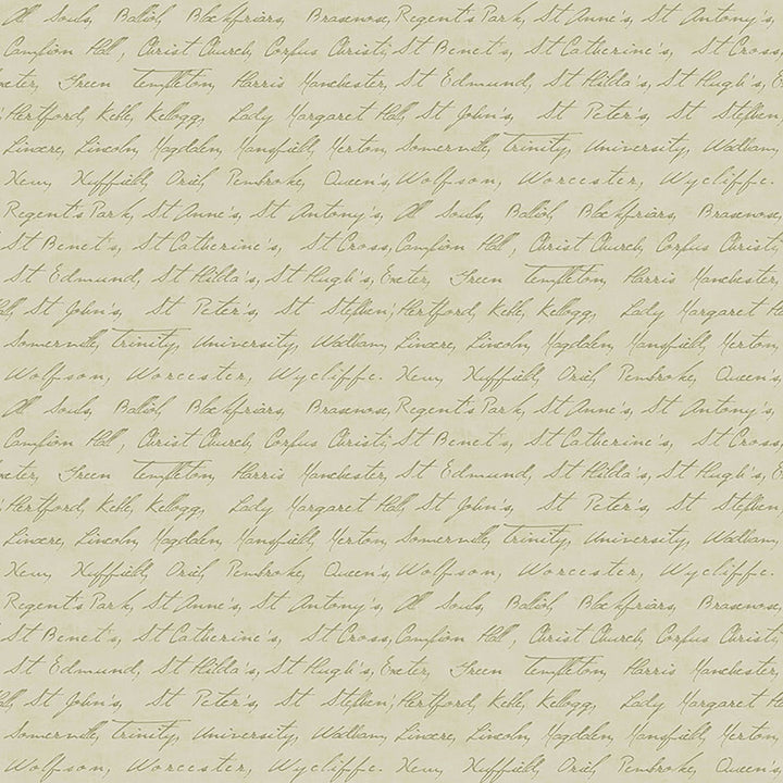 Emeritus Gold Calligraphy Wallpaper by Brewster University of Oxford Covers about 56.4 square feet 20.5-in by 33-ft long roll Unpasted 20.9 - Fabric Carolina -