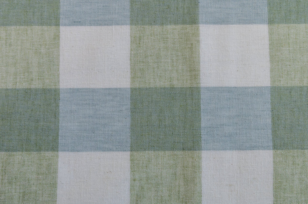 Vespa Check Sagegrass By Roth & Tompkins Fabric