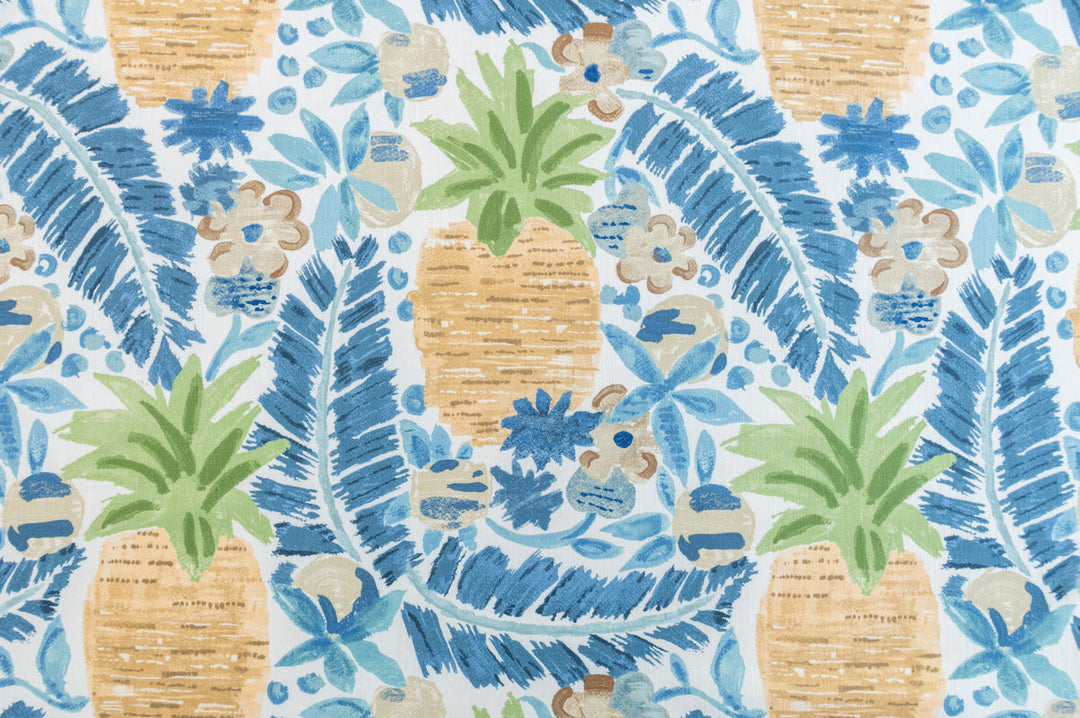 Pina Kiwi Blue By Roth & Tompkins Fabric