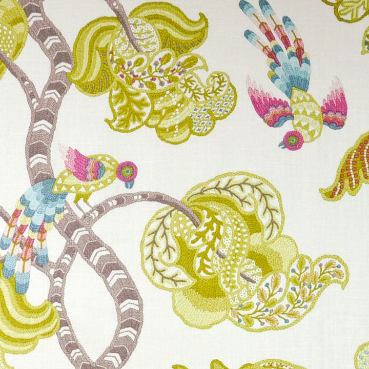 Jeweled Bird # 001 Pear by Maxwell Fabric 55% LINEN 45% RAYON USA </p><p>Repeat: Horizontal: and Vertical: V&H-27 54" - Fabric Carolina -
