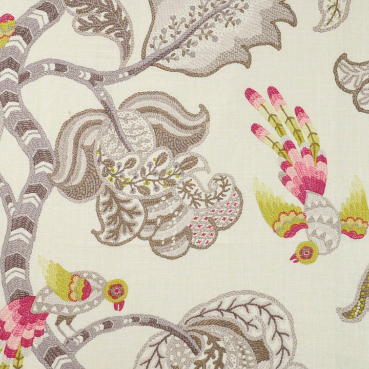 Jeweled Bird # 002 Pewter by Maxwell Fabric 55% LINEN 45% RAYON USA </p><p>Repeat: Horizontal: and Vertical: V&H-27 54" - Fabric Carolina -