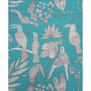 Silk Bird Aqua Pura by Brunschwig & Fils Fabric