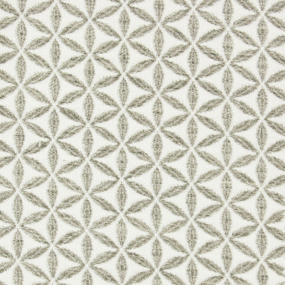 Jamaica 4 Pewter by Stout Designer Fabric SHINE ON PERFORMANCE 66%SDA 34%SDP CHINA WYZENBEEK 18 000 DOUBLE RUB WEAR TEST (HEAVY DUTY) CATB 117-2013 Horizontal: 1.125 and Vertical: 0.625 54 in - Swanky Fabrics -