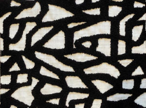 Jargon Black White by Norbar Fabric PRISM ELEMENTS 57% POLYESTER 43% ACRYLIC CHINA 13 1/2"V - 11 3/4"H 52 - Fabric Carolina -
