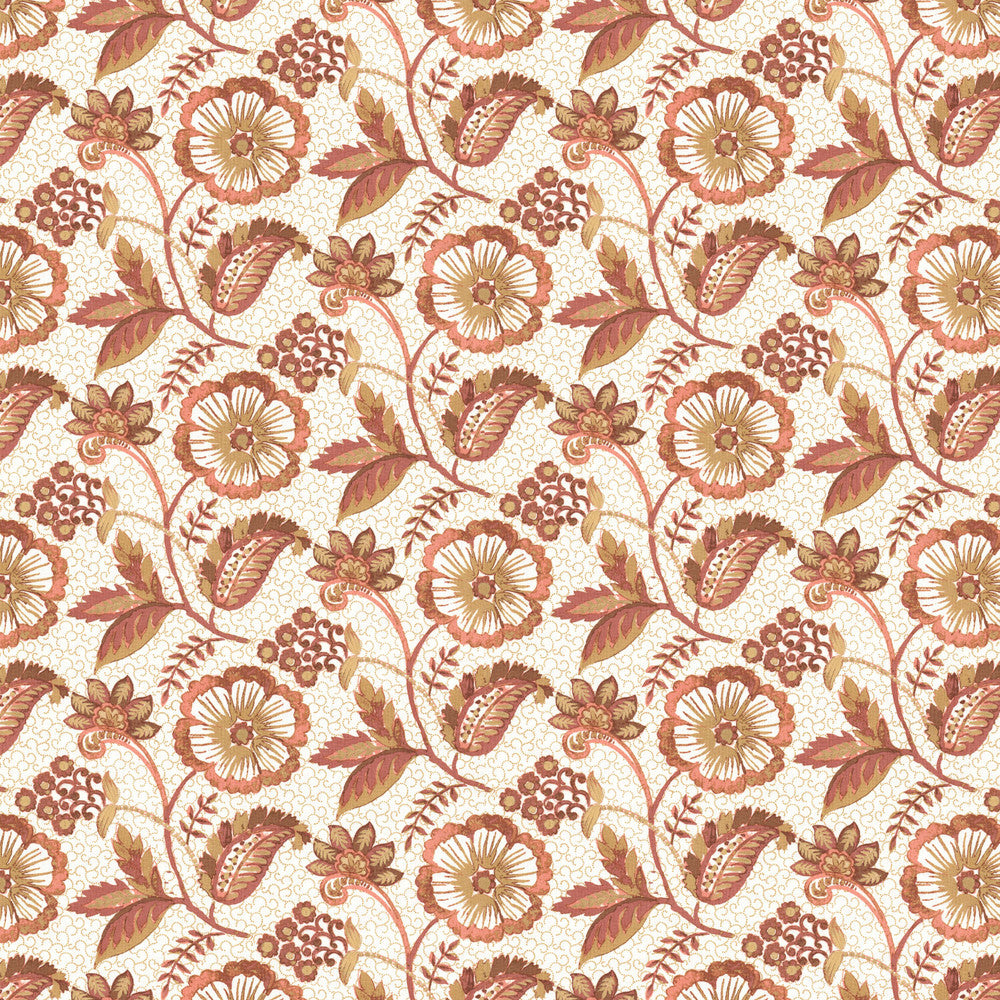 Jasmine 1 Russet by Stout Fabric Stout Fabric Jasmine 1 RussetFabric Comfortable Living Rosewood/Peony 100%Cot %Vemb India </p><p>Repeat: H: 25.5, V: 4 54 in - Fabric Carolina -