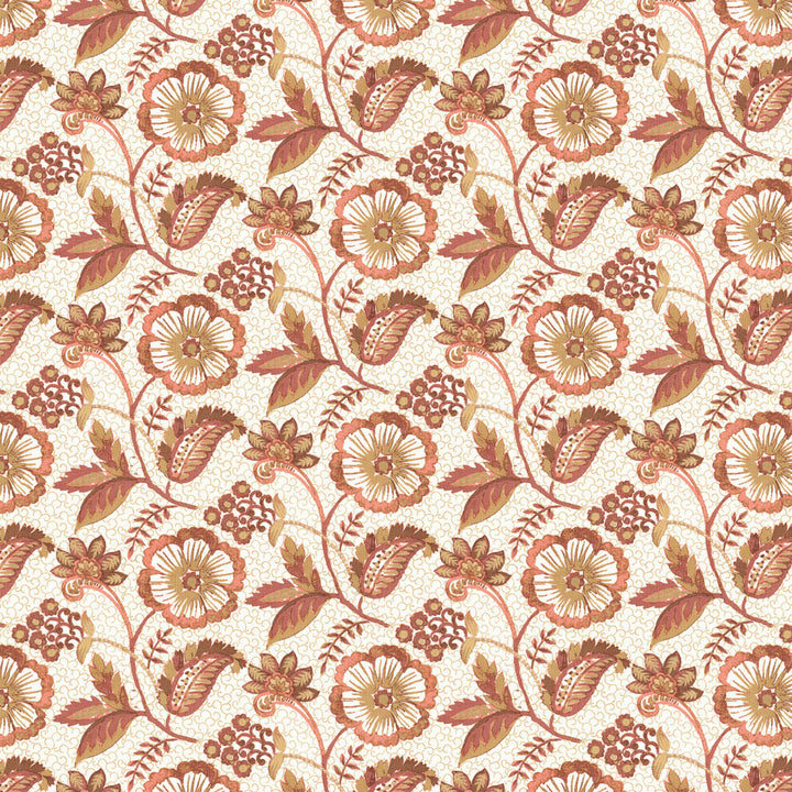 Jasmine 1 Russet by Stout Fabric Stout Fabric Jasmine 1 RussetFabric Comfortable Living Rosewood/Peony 100%Cot %Vemb India </p><p>Repeat: H: 25.5, V: 4 54 in - Fabric Carolina -