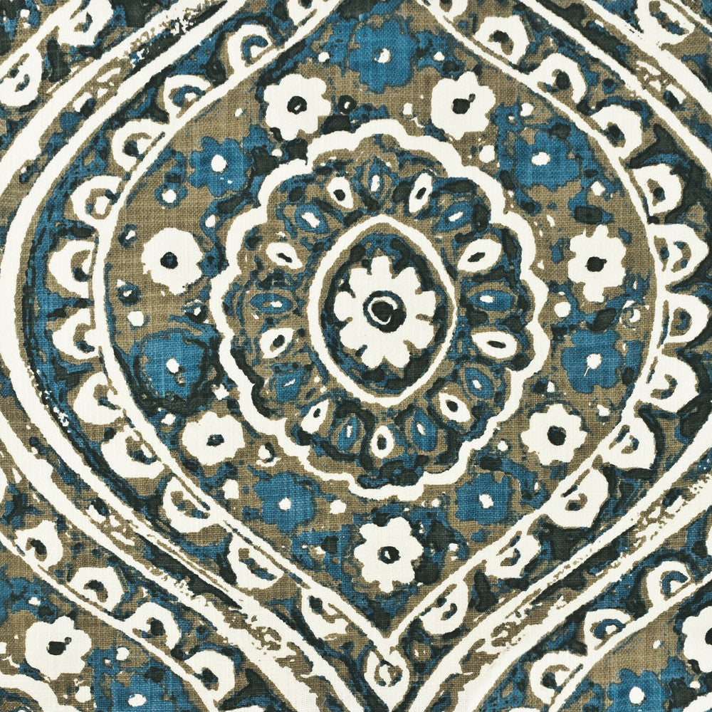 Jenga 1 Harbor by Aoc Fabric COMFORTABLE LIVING BREEZE/INDIGO 100%COT INDIA </p><p>Repeat: 17.625 53 in - Fabric Carolina -