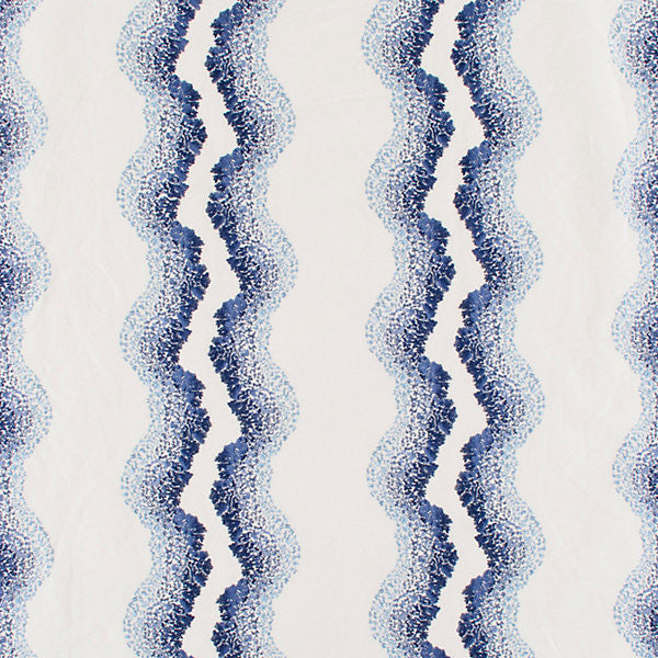 Anchita/Blue Jm 00011635 by Grey Watkins Fabric 66% LINEN 34% COTTON BASE RAYON EMB. INDIA LIGHT DUTY Horizontal: 7.5" and Vertical: 13.25" 54" - Fabric Carolina -
