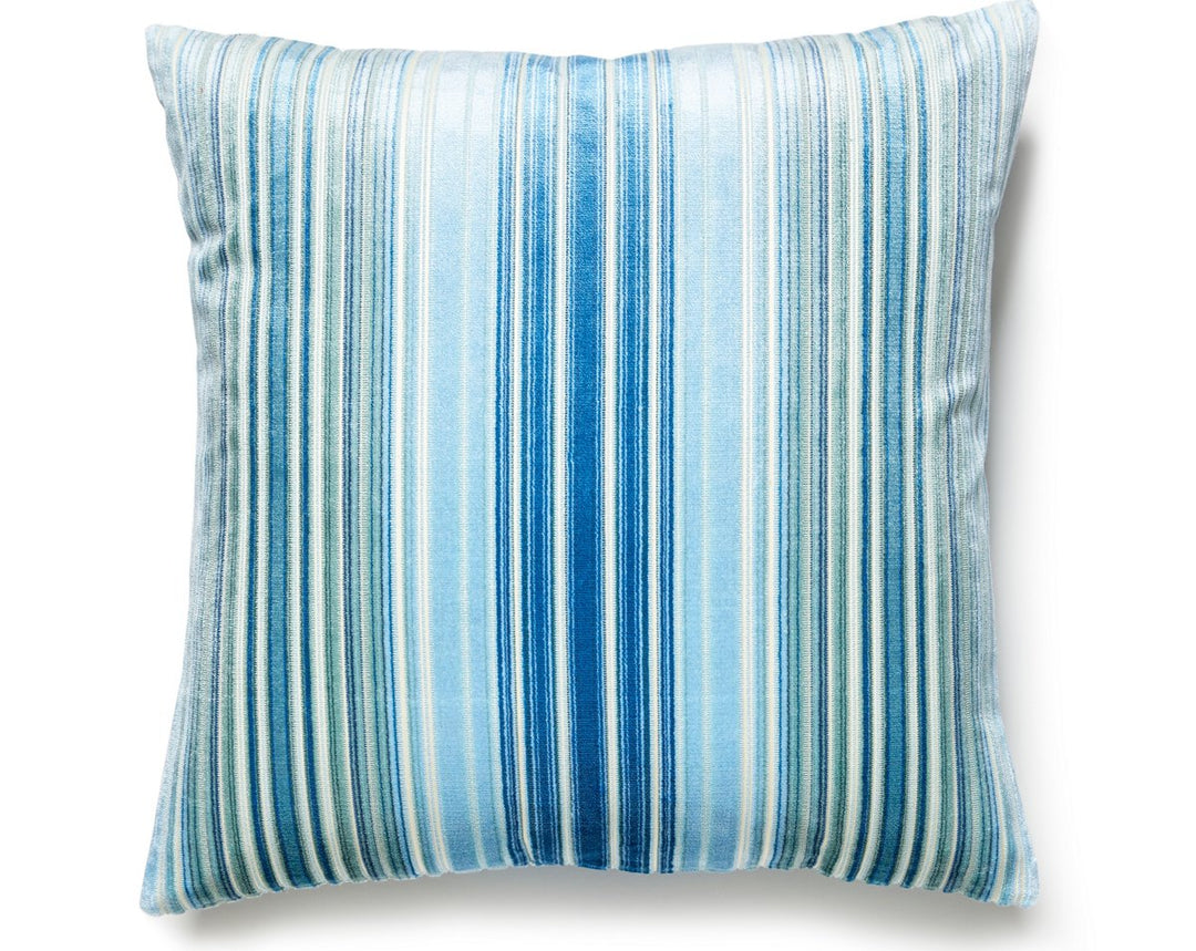 Timberlake Velvet Pillow 22 X 22 - Blue Jay JMSDDK05920002 by Scalamandre Designer Pillow