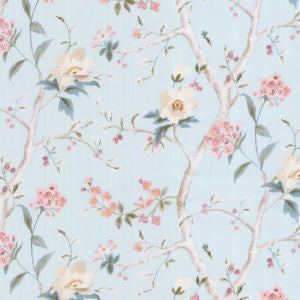 Joanna Aqua by Norbar Fabric ROMANCE 100% COTTON INDIA 17 1/6"V 36 1/4"H 55 - Fabric Carolina -