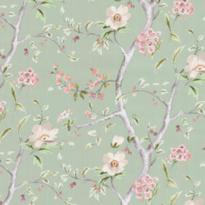 Joanna Jade by Norbar Fabric ROMANCE 100% COTTON INDIA 17 1/6"V 36 1/4"H 55 - Fabric Carolina -