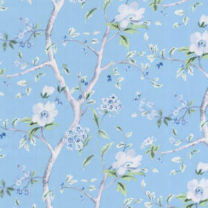 Joanna Periwinkle by Norbar Designer Fabric ROMANCE 100% COTTON INDIA 17 1/6"V 36 1/4"H 55 - Swanky Fabrics -