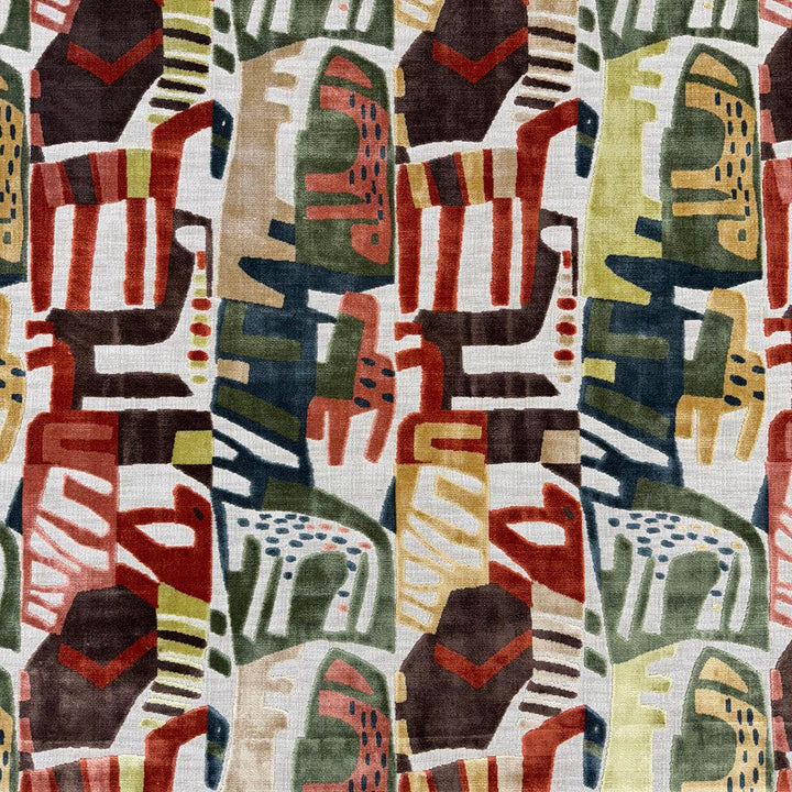 Jotso Multi by Magnolia Designer Fabric - 41 Cotton, 36 Visose, 23 Polyester India 42000 Horizontal: 28 and Vertical: 23 54 - Swanky Fabrics -