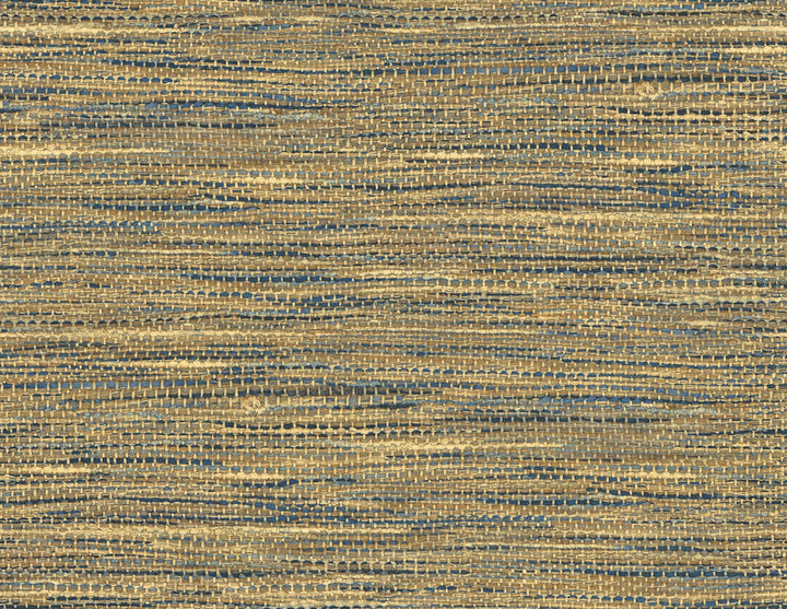 Rina Honey & Navy by Seabrook Wallpaper Japandi Style United States 60.53 20.87" 27" - Fabric Carolina -