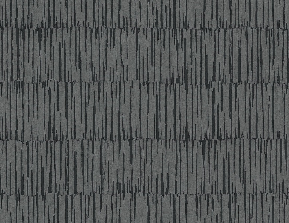 Naomi Charcoal by Seabrook Wallpaper Japandi Style United States 60.53 20.87" 27" - Fabric Carolina -