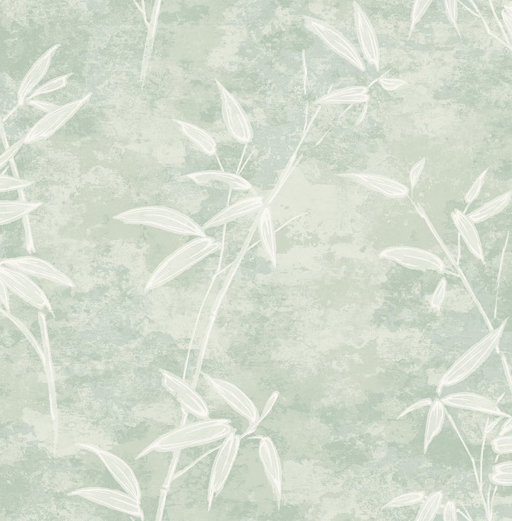 Honshu Bamboo Seafoam by Seabrook Wallpaper Japandi Style United States 56.05 20.87" 20.5" - Fabric Carolina -