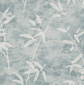 Honshu Bamboo Blue Smoke by Seabrook Wallpaper