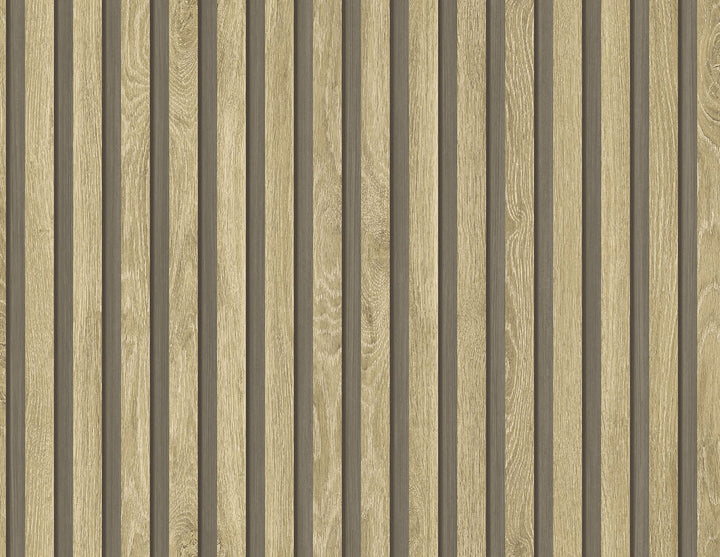 Jun Ash Brown by Seabrook Wallpaper Japandi Style United States 60.53 20.87" 27" - Fabric Carolina -