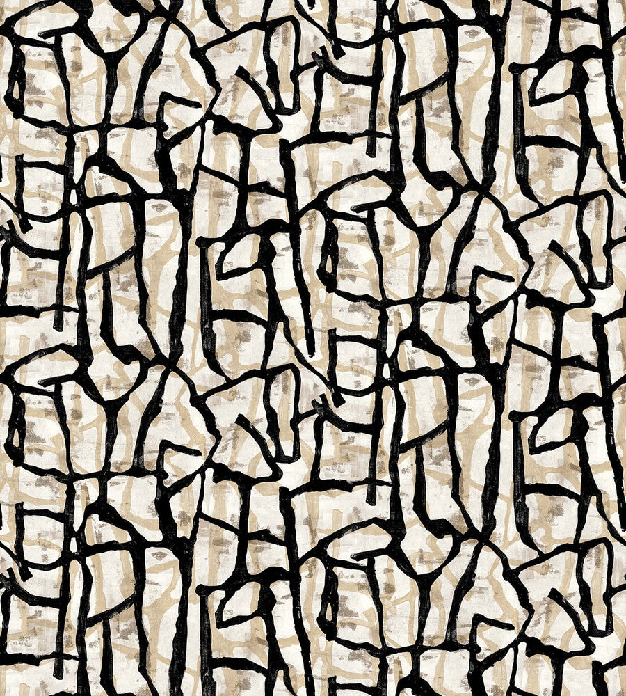 Jouji Mural Ebony & Sand by Seabrook Wallpaper Japandi Style United States 90 108" 108" - Fabric Carolina -