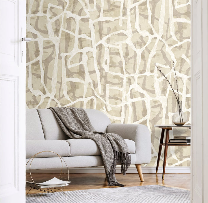 Jouji Mural Cafe Latte JP11505M by Seabrook Designs Designer Wallpaper