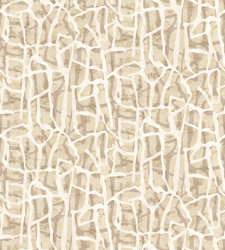 Jouji Mural Cafe Latte by Seabrook Wallpaper Japandi Style United States 90 108" 108" - Fabric Carolina -