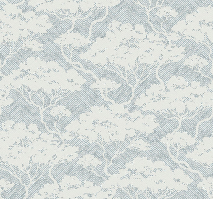 Nara Stringcloth Blue Mist by Seabrook Wallpaper Japandi Style United States 60.53 25.2" 27" - Fabric Carolina -
