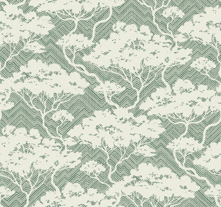 Nara Stringcloth Sage by Seabrook Wallpaper Japandi Style United States 60.53 25.2" 27" - Fabric Carolina -