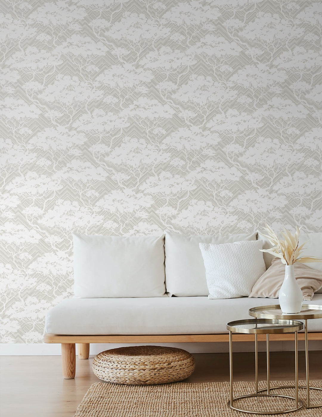 Nara Stringcloth Fog JP11708 by Seabrook Designs Designer Wallpaper