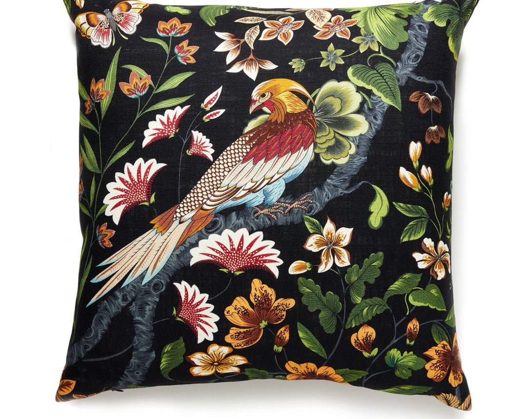 Botany Bay Pillow 24 X 24 - Black Ruby JPSDDK13400002 by Scalamandre Designer Pillow