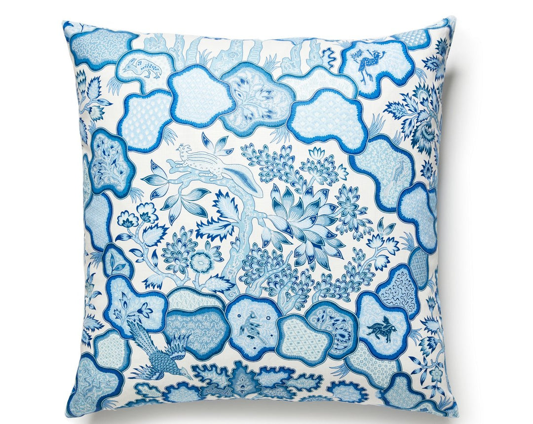 Ziba Pillow 22 X 22 - Porcelain Blue JPZIBAPILL0003 by Scalamandre Designer Pillow