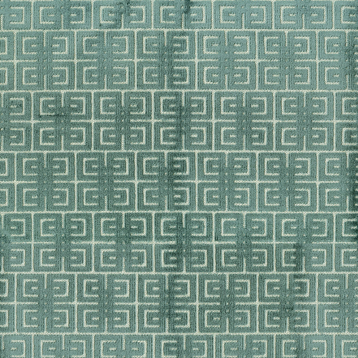 Julian 34 Aqua by ABBEYSHEA Designer Fabric 69% Rayon
36% Polyester
5% Linen CN 50,000 Double Rubs (Wyzenbeek) </p><p>Repeat: Horizontal: 2.76 in. (7 cm) up the roll and Vertical: 5.59 in. (14.2 cm) across the roll 55 in. (140 cm) - Swanky Fabrics -