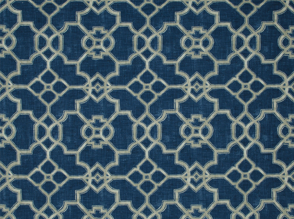 Julian Indigo 593 by Covington Fabric 100% COTTON PAK 50000 Horizontal: 13.5 and Vertical: 12.25 54 - Fabric Carolina -