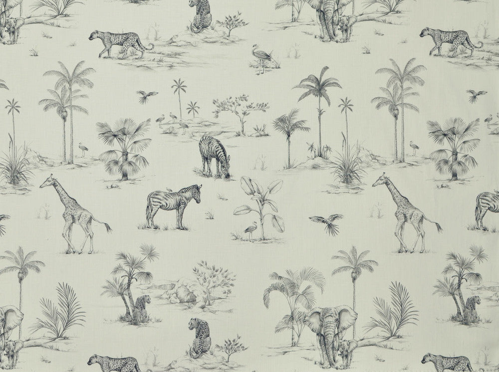 Jumanji 904 Ivory/Ebony by Covington Fabric 100% COTTON India 7500 Horizontal: 27 and Vertical: 27 56.5 - Fabric Carolina -