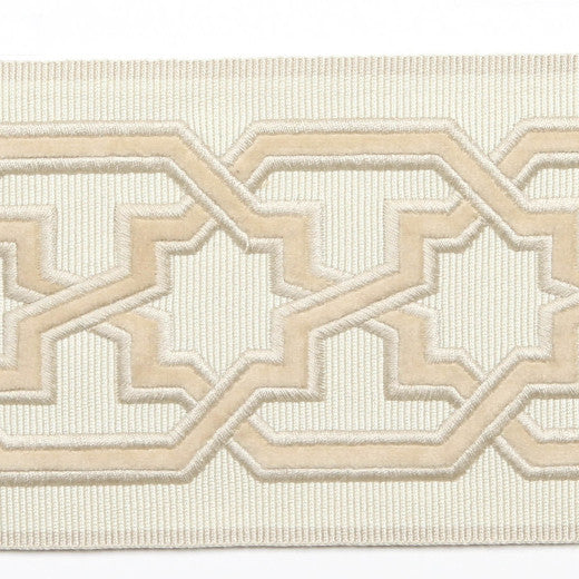 Jieda - Ivory by Europatex Fabric Tapes Galore 100% Polyester China See Sample Horizontal: N/A and Vertical: N/A 3.50 inches  - Fabric Carolina -