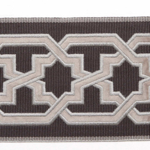 Jieda - Silver by Europatex Fabric Tapes Galore 100% Polyester China See Sample Horizontal: N/A and Vertical: N/A 3.50 inches  - Fabric Carolina -