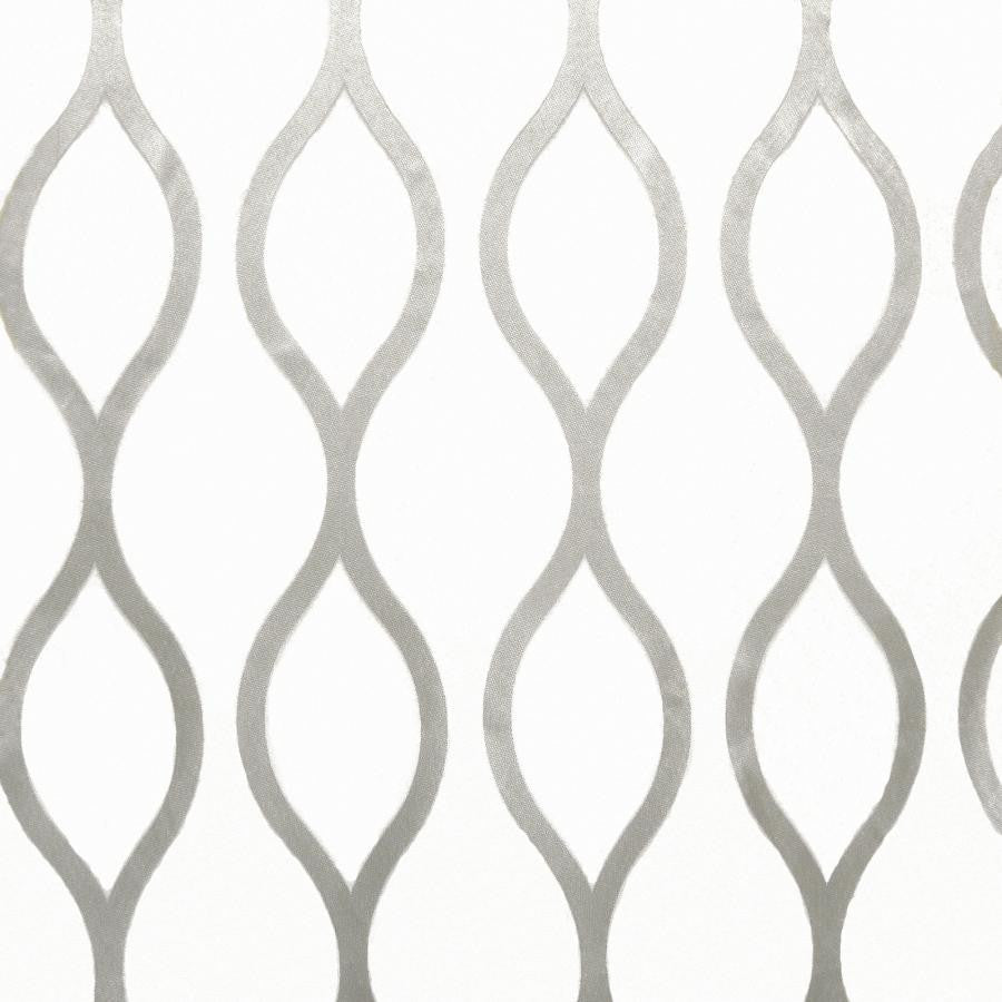 Kennedy # 7602 Silver by Maxwell Fabric Sheer Style 100% POLYESTER TURKEY V-15.4"H-7.9" 118" - Fabric Carolina -