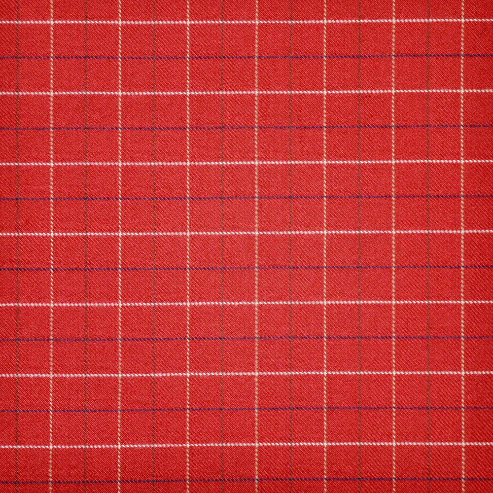 Kincaid # 407 Carmine by Maxwell Fabric MENSWEAR-PLAIDS & CHECKS 100% POLYESTER CHINA See sample </p><p>Repeat: Horizontal: 2" and Vertical: 2" 56" - Fabric Carolina -
