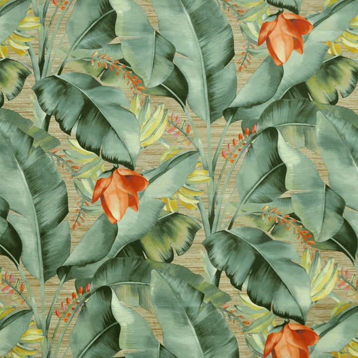 Kona # 514 Palm by Maxwell Designer Fabric Print Gallery 100% COTTON PERU V-25.25"H-13.5" 54" - Swanky Fabrics -