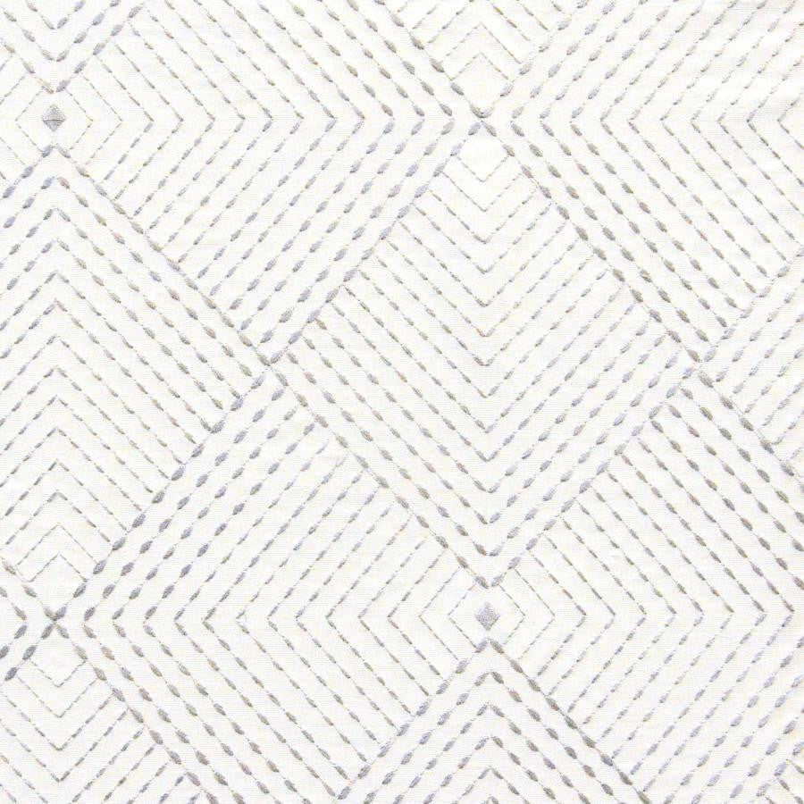 Kite # 425 Ziggy by Maxwell Fabric Color Theory-Vol.Vi Flagstone 65% COTTON/30% RAYON/5% ZARI INDIA V-15"H-13" 54"EMB.52" - Fabric Carolina -