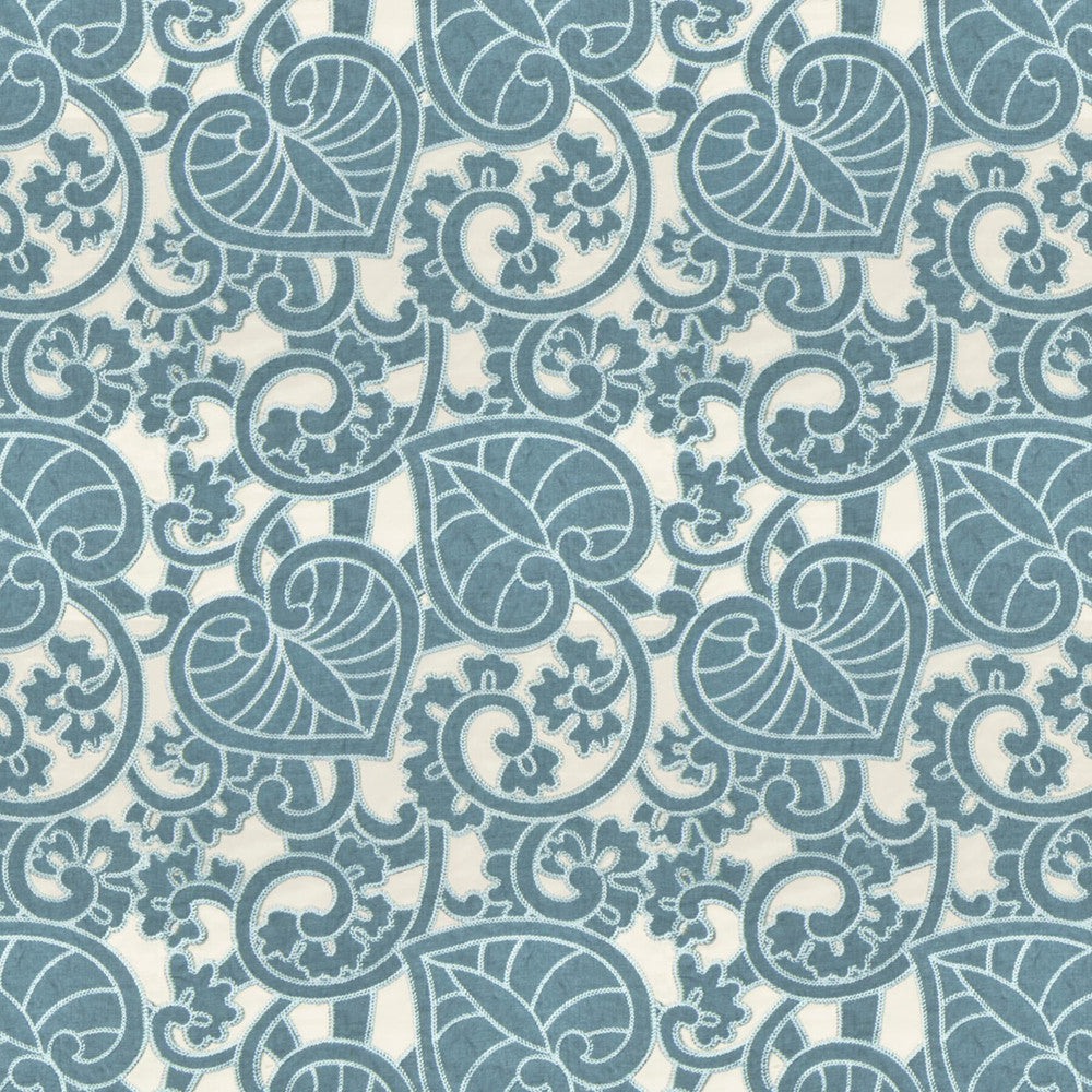 Kabuki 3 Denim by Stout Fabric Rainbow Library Ocean/Federal 100% Polyester Embroidery INDIA MARTINDALE WEAR TEST (15 000 CIRCULAR RUBS) Horizontal: 12.5 and Vertical: 12.375 49 in - Fabric Carolina -