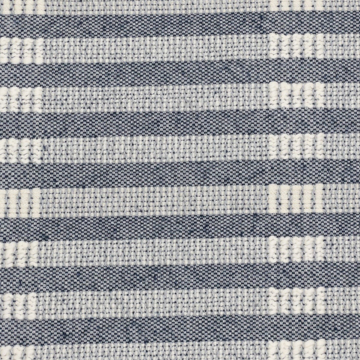 Kaiser 1 Slate by Stout Fabric COMFORTABLE LIVING HAZE/NAVY 70%COT 30%POL USA Horizontal: 5.500 and Vertical: 4.125 55 in - Fabric Carolina -