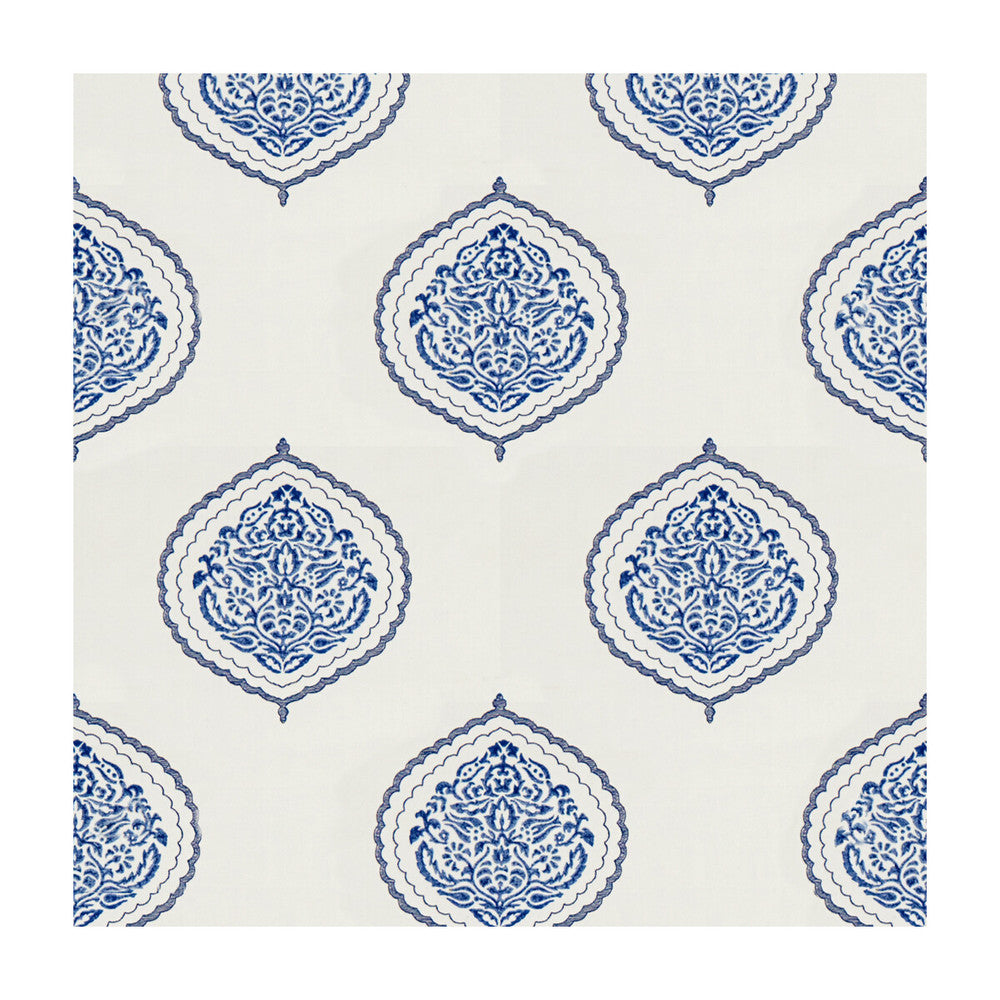 Kasara Indigo by Kravet Design Fabric CONSTANTINOPLE COTTON - 85%;VISCOSE - 15% India LIGHT Horizontal: 13 and Vertical: 15.5 51 - Fabric Carolina -