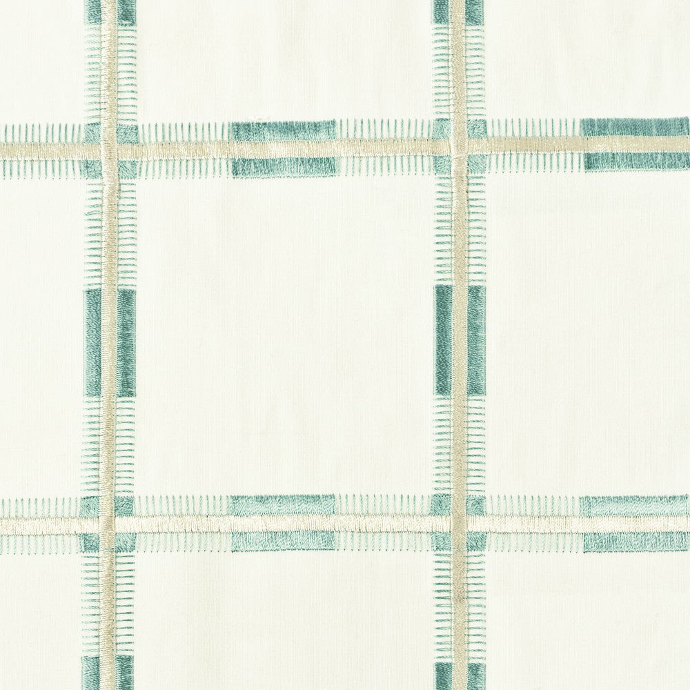 Kaslen 2 Seafoam by Stout Designer Fabric COMFORTABLE LIVING MINERAL/TEAL 80%COT 20%POL %REMB INDIA CATB 117-2013 WYZENBEEK 10 000 DOUBLE RUB WEAR TEST (MEDIUM DUTY) Horizontal: 4 and Vertical: 3.75 52 in - Swanky Fabrics -