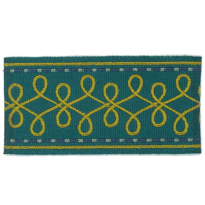 Katherine 5 Teal by Stout Trim Stout Trim Katherine 5 TealTrim ACCENTS TAPES & BORDERS CHINA </p><p>Repeat: H: 1.000, V: 0.000 2 in - Fabric Carolina -