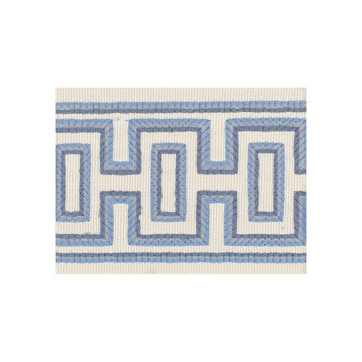 Kayli Tape 3 Frenchblue by Stout Trim Stout Trim Kayli Tape 3 FrenchblueTrim ALLURE TRIM 56%SVI 44%COT TURKEY </p><p>Repeat: H: 1.500, V: 0.000 2.75 in - Fabric Carolina -