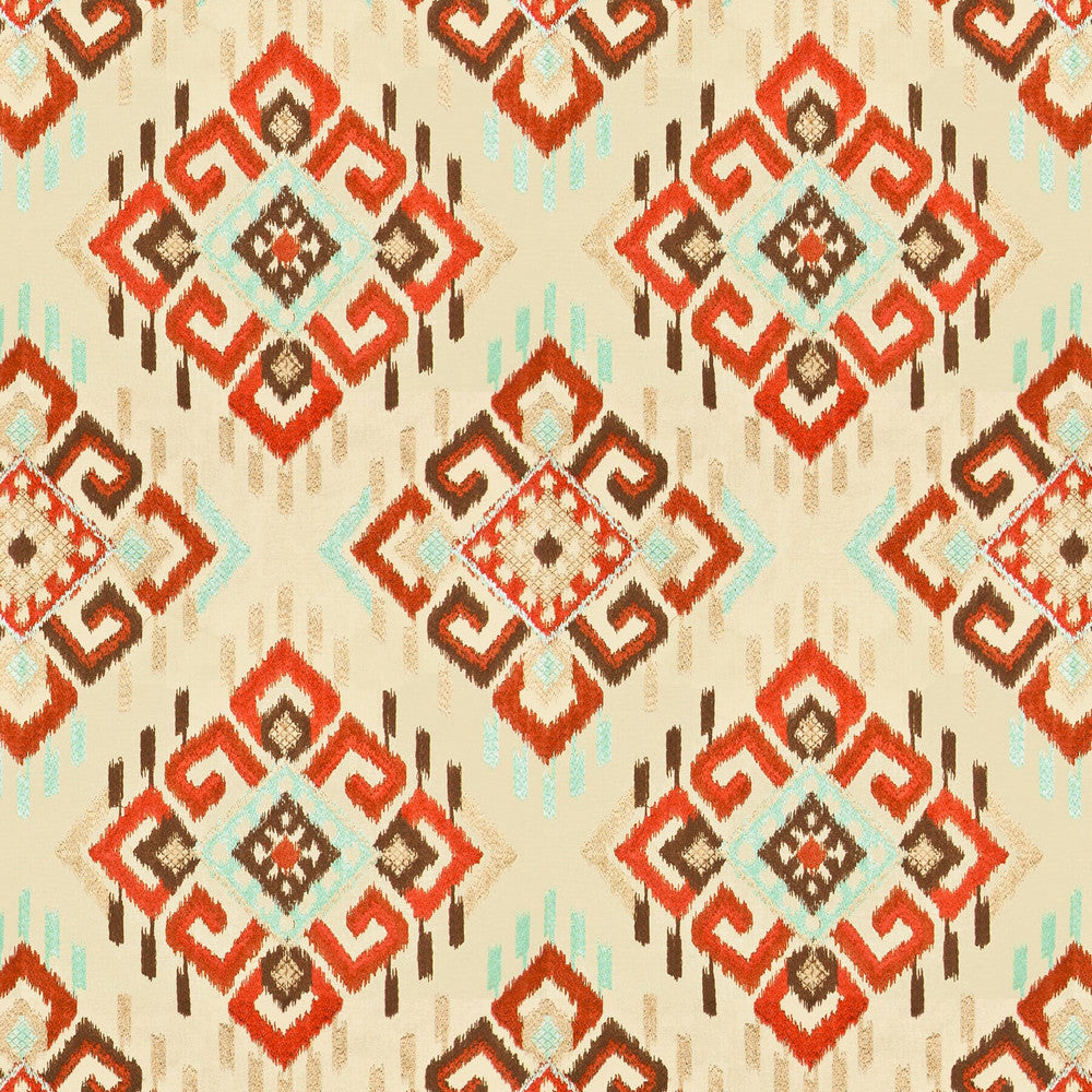 Kedge 2 Spice by Stout Fabric Rainbow Library Mango/Cayenne 100% Cotton Embroidery INDIA MARTINDALE WEAR TEST (28 000 CIRCULAR RUBS) Horizontal: 13 and Vertical: 15 51.88 in - Fabric Carolina -