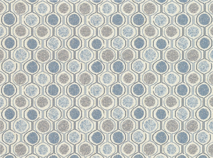 Kenwood Smokey Blue 57 by Jennifer Adams Designer Fabric our website for purchase 85%polyester 10%rayon 5%linen China 50000+ Horizontal: 4.5" and Vertical: 4.75" 57" - Swanky Fabrics -