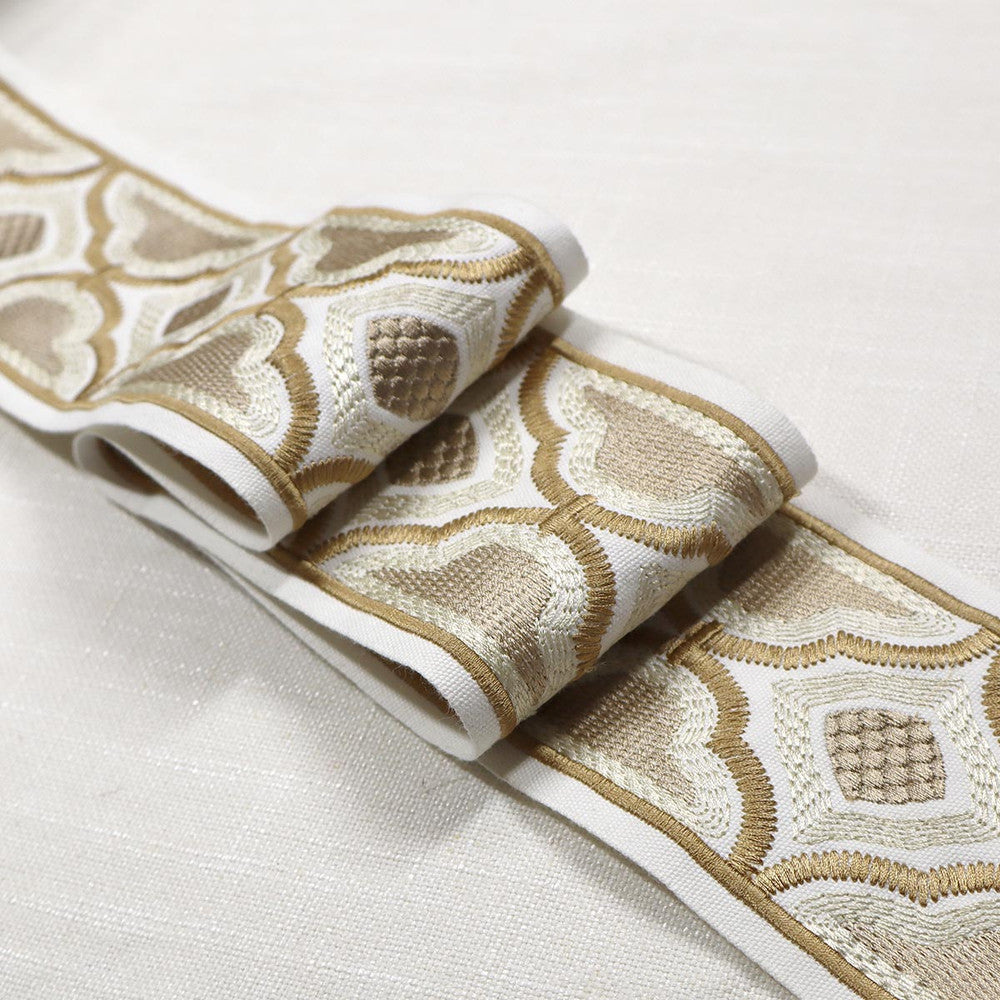 Keswick Emb Tape Vintage by Magnolia Trim - 100% Cotton, Emb Viscose India Horizontal: and Vertical: 4 - Fabric Carolina -