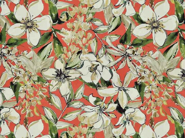 Kew Gardens 74 Coral by Covington Fabric 100% COTTON OXFORD India 15000 Horizontal: 28.5 and Vertical: 27.5 59 - Fabric Carolina -