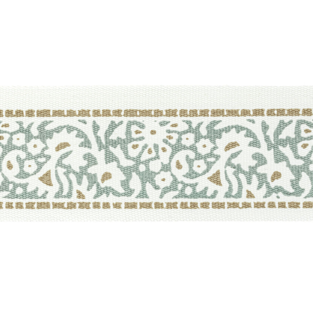 Railroad Tape 3 Lagoon by Stout Trim Stout Trim Railroad Tape 3 LagoonTrim Beach Grove Trim 100%Sda China </p><p>Repeat: H: 2.5, V: 3.125 2.75 in - Fabric Carolina -